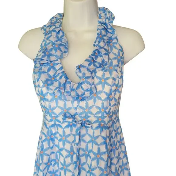 Beachy Lilly Pulitzer Y2K baby doll silk dress sea star dress size 2 - Picture 4 of 13